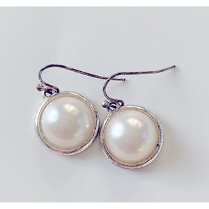 Vintage Faux Pearl Drop Earrings